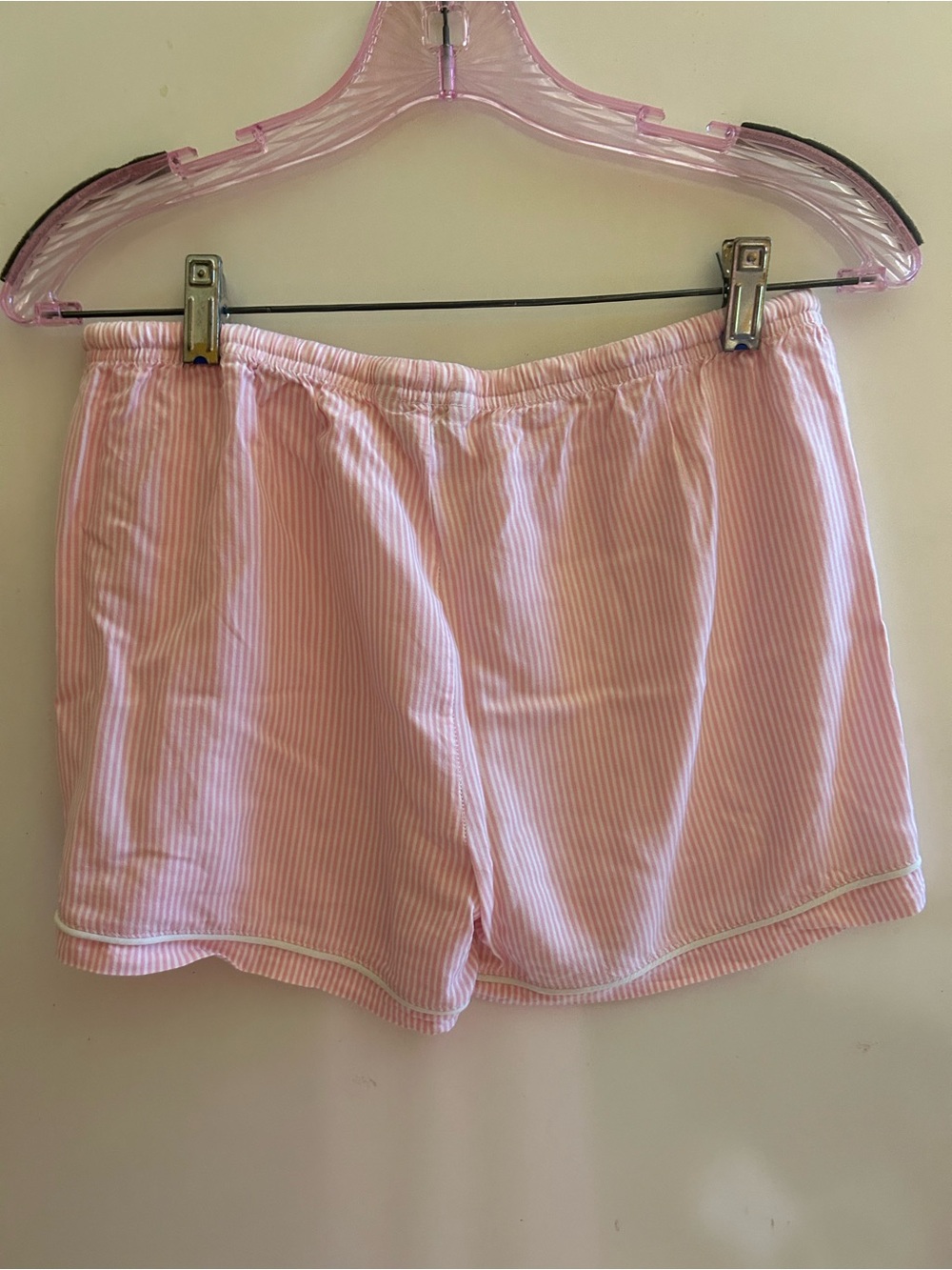 THE ROYAL STANDARD COLLECTION WHITE AND PINK SHORT PJ SET 100% COTTON SIZE SMALL - Picture 3 of 10